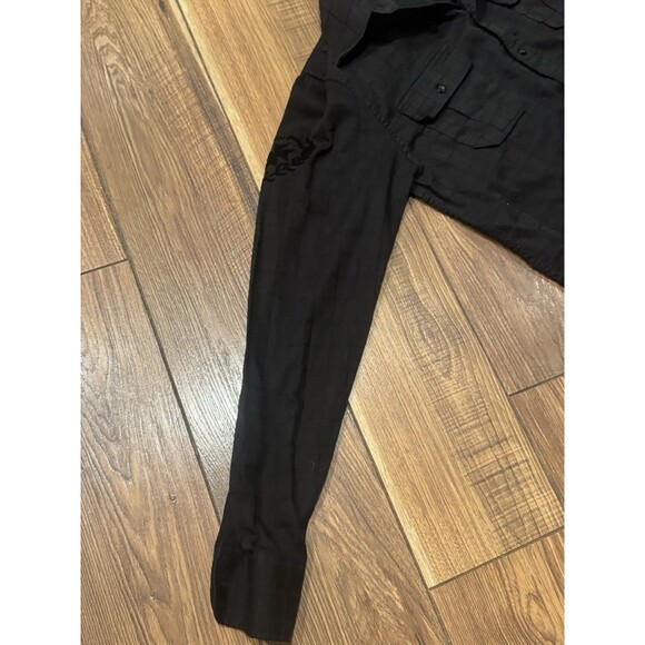 Y2K Affliction Style Shirt Mens M Black Grunge Xtreme Couture Goth Button - Picture 4 of 6